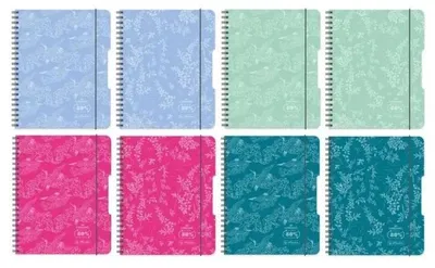 Obrázok produktu pre Zošit so špirálovou väzbou A4/80 listov, mriežka, mix (4 ks) – HERLITZ