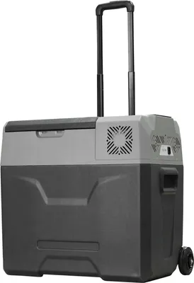 Image de HOMCOM Glaciššre-congšŠlateur portable Glaciššre š€ compression Glaciššre šŠlectrique froid -20¡ãC 50 L 12 V et 230 V prise alume-cigare + adaptateur inclus gris noir