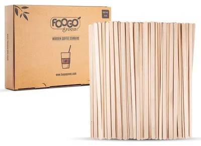 Holz-Kaffeerührstäbchen, 1000 Stück, 19 cm, extra lang