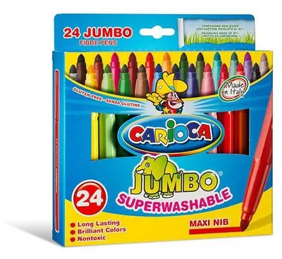 Image de Carioca Jumbo stylo-feutre Extra-large Multicolore 24 pièce(s)