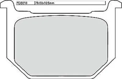 Image de Jeu de garnitures de frein, frein à disque FERODO FDB218P