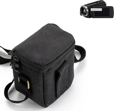 Produktbild von K-S-Trade Umhängetasche kompatibel mit Panasonic HC-V 180 Schulter Tasche Tragetasche Kameratasche Fototasche schwarz Schutzhülle Zubehörtasche