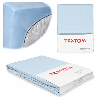 Produktbild von Textom Spannbettlaken 90x200+30cm Jersey Baumwolle Dick