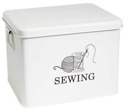 Nähkasten 2 Etagen, Aufbewahrungsbox, 23,5x18,5x21 cm, weiß