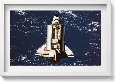 Produktbild von NASA-Raumschiff– Wandbild mit Rahmen – Gerahmtes Bild  – Wanddekoration – 60x40 cm –  Schwarz Rahmen