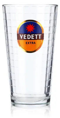 Produktbild von Vedett Bier Glas Biergläser 0,33l Becher Belgium Craft "Extra" blau/orange"