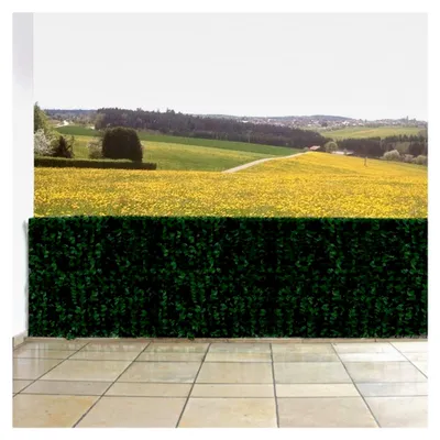 Produktbild von Balkonsichtschutz, Sichtschutz und Windschutz für Balkon, Terrasse und Zaun - 500x150cm Blatt dunkel