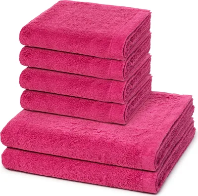 Produktbild von Cawö Lifestyle 4 X Handtuch 2 X Duschtuch im Set Weich und extra flauschig, Voluminös, hautsympathisch und saugstark, Puristisch edles Design 6er Set