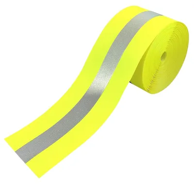 Productafbeelding van Reflecterend naaiband - 10 m x 50 mm - Fluorgeel - Niet-klevend
