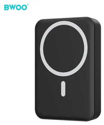 Immagine prodotto di Bwoo, MagSafe Powerbank 10000mAh USB-C 20W supporto pieghevole, nero
