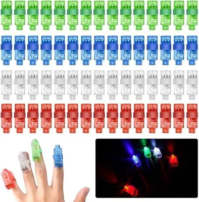Image de Lampes LED pour les doigts pour enfants, 4 couleurs, Halloween, Noël