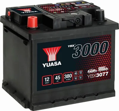 Produktbild von YUASA YBX3000 Starterbatterie 12V 45Ah 380A/EN L1 Batterie