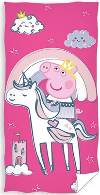 Immagine prodotto di Carbotex Telo mare 70x140 Peppa Pig Unicorno Cotone Estate