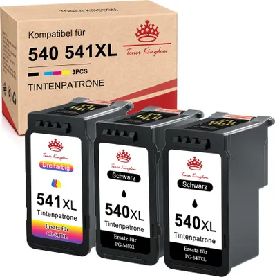 Produktbild von 3er-Set XXL PG-540XL CL-541XL Überholte Tintenpatronen Kompatibel für Canon 540 541 für Canon PIXMA MG3150 MG2250 MX535 MX475 TS5150 TS5151