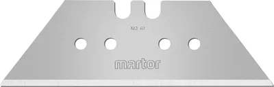 Produktbild von MARTOR 10 x TRAPEZKLINGE, Ersatzklingen Cuttermesser, Sicherheitsmesser, 19 mm, Scharf, Im Spender, 2-fach Nutzbar, NR. 61
