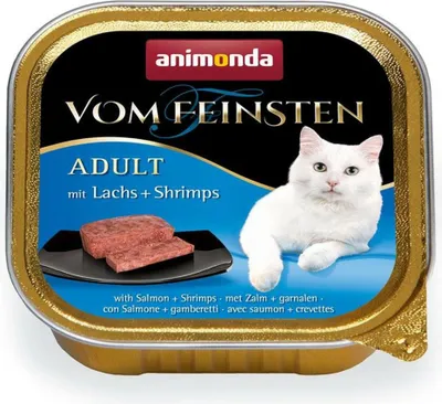 Produktbild von animonda Vom Feinsten Adult mit Lachs + Shrimps, Senior, Lachs, 100 g
