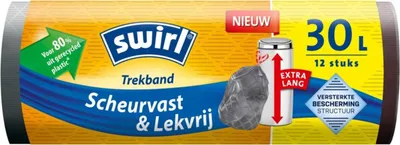 Produktbild von Swirl XL Tret-Müllbeutel mit Kordelzug 30l 12 Stück