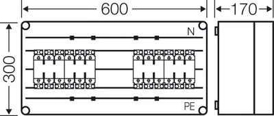 Produktbild von HENSEL HENS Sicherungs-Geh. MI6461 4X3XNH00 5POL. metrische Vorprägun
