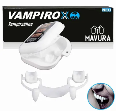 Obrázek produktu pro VAMPIROX Zatahovací upíří zuby Halloween zuby Halloween zubní protézy automatické zuby