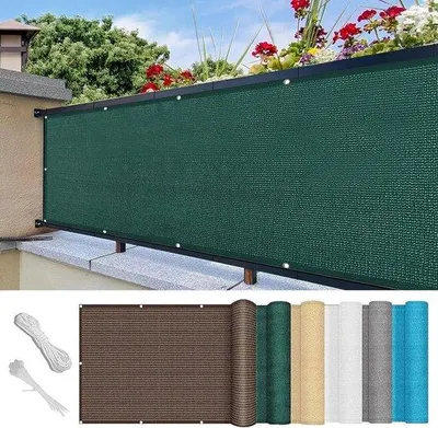 Produktbild von Balkonprivatschirm - 65x90cm - Donkergrün - HDPE - Scheurbeständig