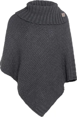 Produktbild von Knit Factory Nicky Gestrickter Poncho - Anthrazit - One Size