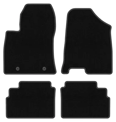 Image de Tapis de sol en moquette pour hyundai Kona II 2022- (crossover) – jeu 4 pièces, noirs, sur mesure – Wielganizator BASIC