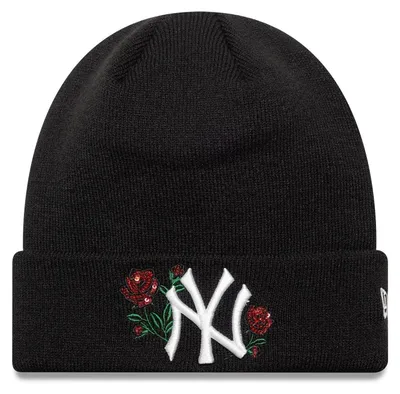 Immagine prodotto di Berretto in maglia New Era, taglia media, donna, MLB, rosa paillettes, NEYYAN BLK, taglia unica