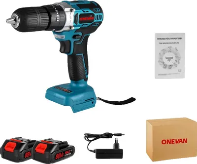 Image de Perceuse électrique sans fil, 450 Nm de couple, 4000 tr/min de vitesse , 2 batteries EU-Stecker