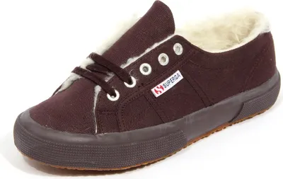 Produktbild von H2976 sneaker donna SUPERGA COBU ECO FUR INSIDE Frau braun Segeltuchschuhe