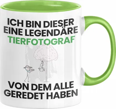 Produktbild von Tierfotograf Geschenk Tasse Lustige Geschenkidee Geburtstag für Tierfotograf Ich Bin Dieser Legendäre Tierfotograf Von Dem Alle Geredet Haben Kaffee-Becher (Grün)