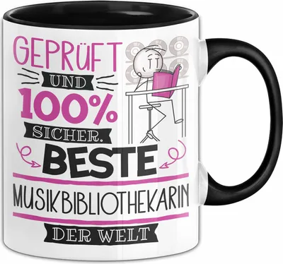 Produktbild von Musikbibliothekarin Geschenk Becher Tasse Gott Schuf Alle Menschen Gleich Nur Die Besten Durfeten Musikbibliothekarin Werden Geschenkidee Lustig (Schwarz)