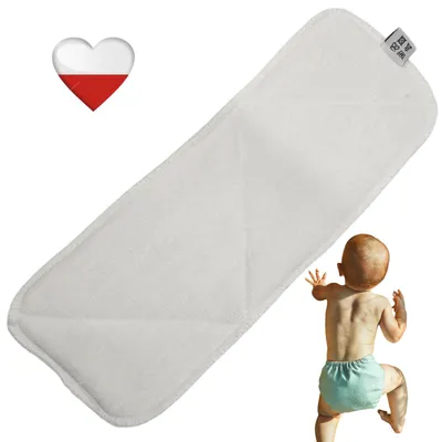 Productafbeelding van NappiMe absorberende bamboe-inlegger L, 13x60 cm, voor luiers