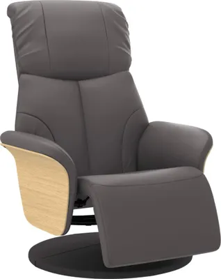 Obrázok produktu pre vidaXL Relax kreslo s podnožkou sivá Imitácia kože