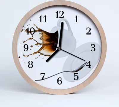 Produktbild von Holzuhr 20fi cm wanduhr - Kaffeetasse Küche