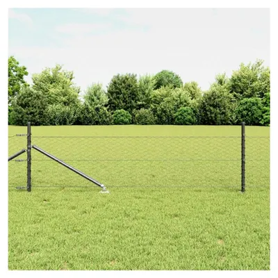 Produktbild von Zaunpfosten Grau 50 x 0,5 m (36 mm Netz) aus Stahl und PVC für Gartenzaun, Hundezaun, Weidezaun und Hühnerzaun