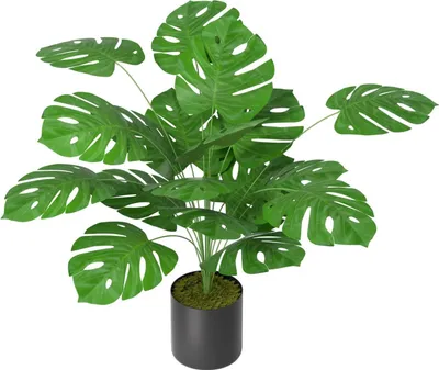 Produktbild von XINZI 40/65cm Kunstpflanze im Topf Kunstbaum Blattpflanze Splitphilo-Pflanze Monstera[65 cm]