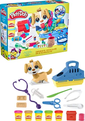 Zdjęcie produktu dla Play-Doh Weterynarz w Akcji - Stwórz swoją weterynaryjną przygodę z ciastoliną!