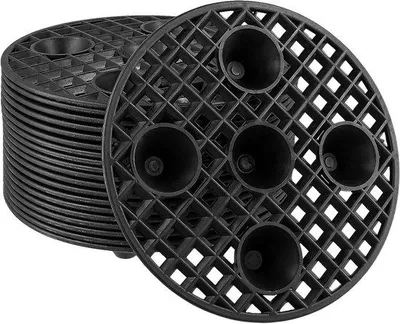 Immagine prodotto di Supporti per vasi da fiori in plastica per interni ed esterni, 20 pezzi, 20 cm, neri.