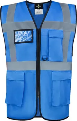 Immagine prodotto di Gilet di sicurezza multifunzionale Korntex KXCMF | Comfort Executive Hamburg - Colore: Azzurro - Taglia: XXL