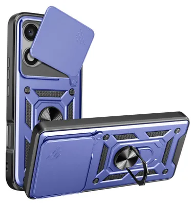 Image de Avizar, Honor 400 Lite Housse anneau magnétique protection caméra, bleu