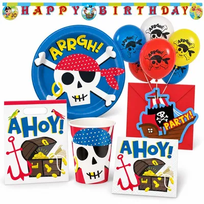 Produktbild von Piraten Geburtstagsdeko Partyset Kindergeburtstag Geburtstag Party Deko