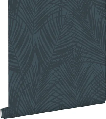 Produktbild von ESTAhome Tapete Palmblätter Dunkelblau 53 cm x 10.05 m
