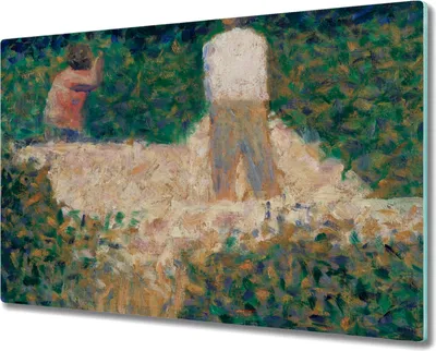 Produktbild von Coloray Kochplattenabdeckung Herdabdeckplatte 80x52 cm Hackbrett Schneidebrett Küchenbrett - Zwei Steinklopfer Seurat