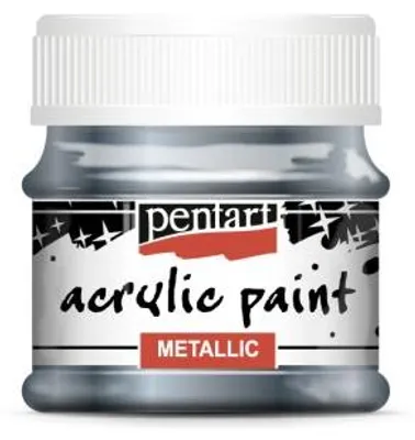 Obrázek produktu pro Akrylová barva metalická PENTART 50 ml TŘPYTIVÁ MODRÁ