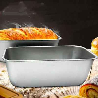 Produktbild von Kastenformen aus Aluminiumlegierung, 2 Stück, 20 cm, nicht rechteckig, für Brot und Kuchen, schnelle Wärmeleitung, zum Backen