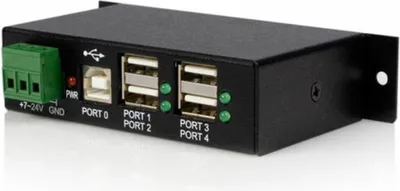 Obrázek produktu pro StarTech.com ST4200USBM, USB 2.0 Type-B, USB 2.0, 480 Mbit/s, Černá, Ocel, Výkon