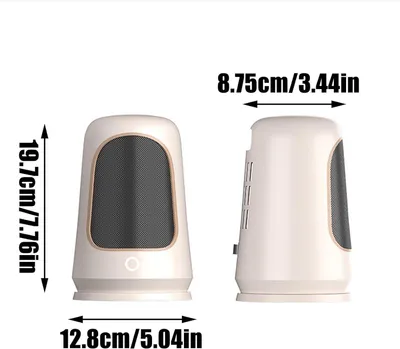 Produktbild von Mini Heizlüfter 1200 W – Elektrische Keramikheizung tragbar & leise | Schnellwärme, Kippschutz, Energiesparend für Büro & Zuhause