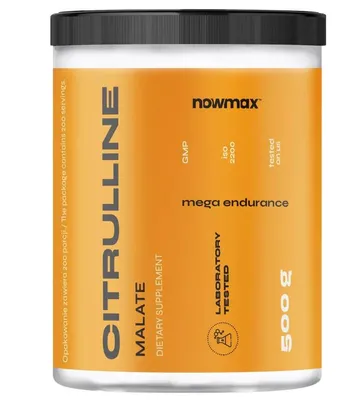 Produktbild von nowmax® Citrulline Malate 500 g – Citrullin Malat, Citrullin, Mojito, Pre Workout