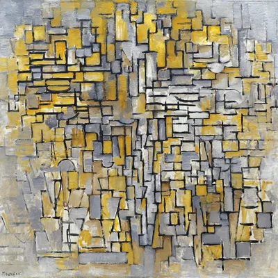 Zdjęcie produktu dla Piet Mondrian art print picture - Tableau No 2, Composition No VII, 1913 (100 x 100 cm)