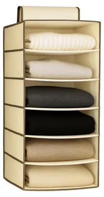 Kleiderschrank-Organizer, 30x30x60 cm, 6 Fächer, Stoff